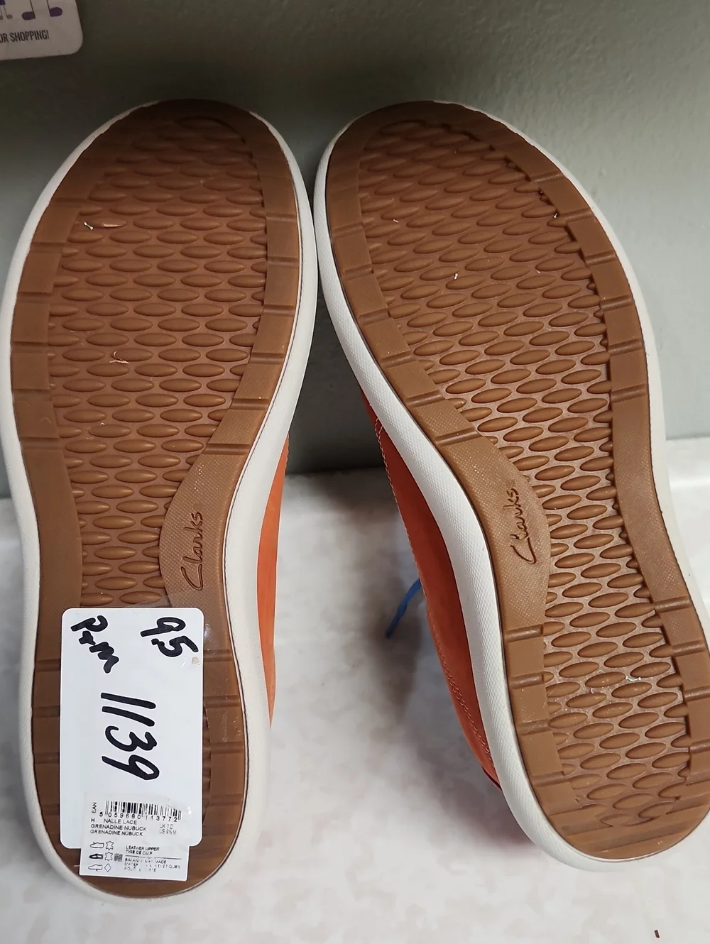 Clarks Nelle Lace Grenadine Nubuck shoes womens 9.5 number 1139